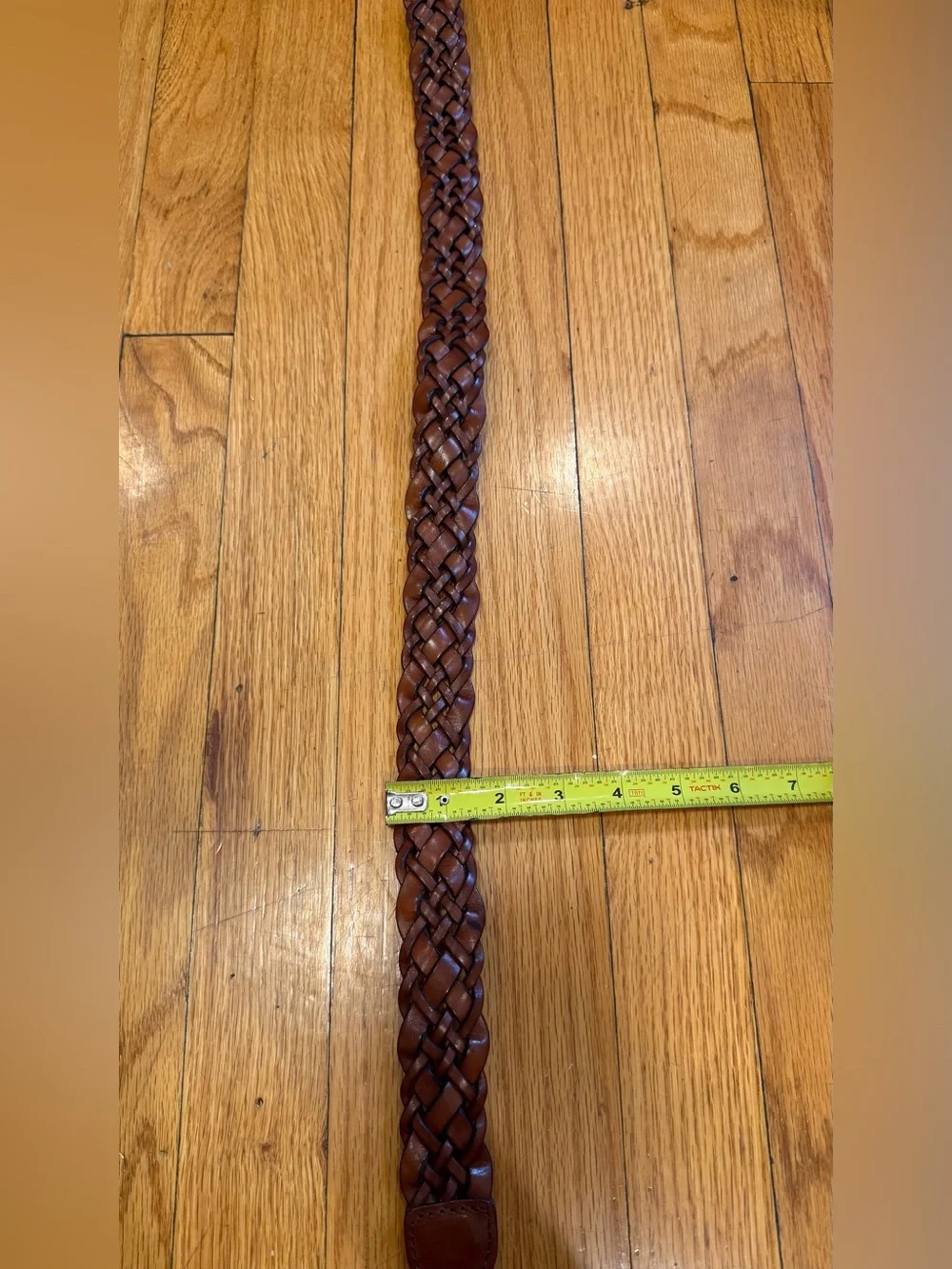 Express Vintage Woven Braided Leather Belt Brown Women’s Size Small